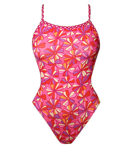 Dolfin Uglies Pink Sorbet V-2 Back One Piece Swimsuit at SwimOutlet.com