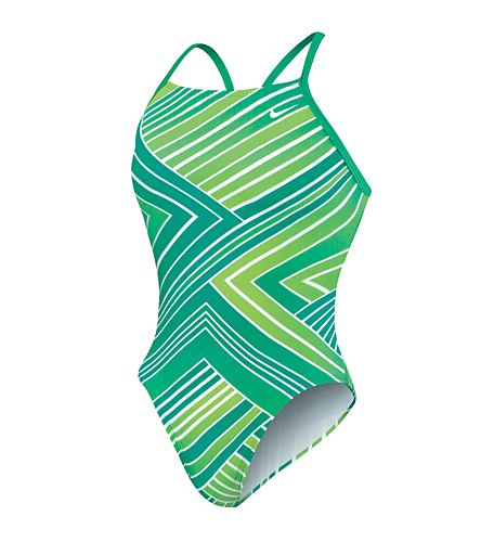 Nike Swim Zig Zag Cut Out Tank One Piece Swimsuit at SwimOutlet.com ...