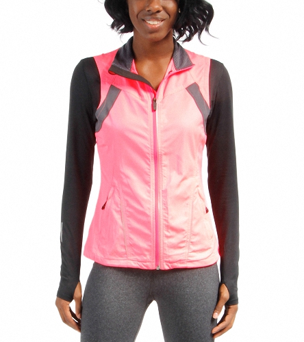 brooks running vest pink