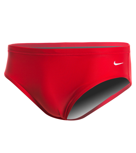 Nike Swim Nylon Core Solids Brief Swimsuit at SwimOutlet.com