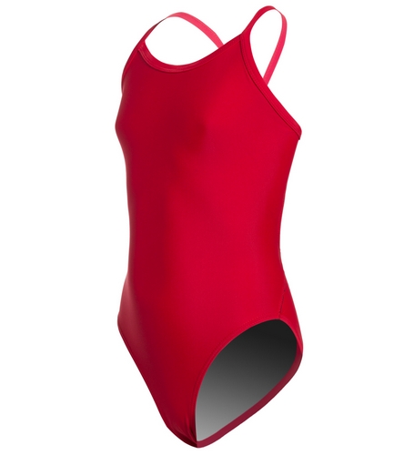 iSwim Essential Solid Thin Strap One Piece Swimsuit Youth (22-28) at ...