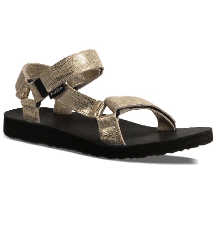 metallic teva sandals