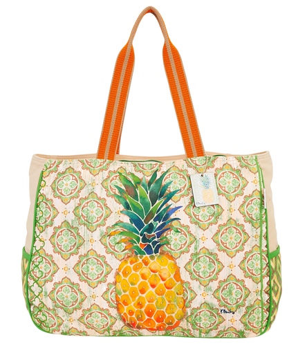 Sun N Sand Classic Designs Pineapple Oversized Tote Bag at SwimOutlet.com