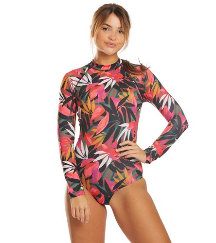 orange long sleeve bathing suit