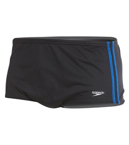 speedo solid poly mesh square leg