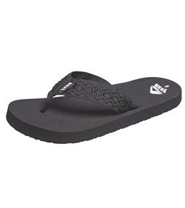 reef men's leather contoured cushion sandal