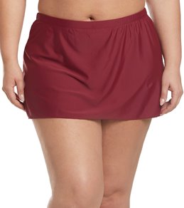 womens red swim skirt