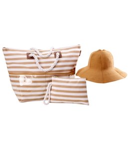 beach bag and hat set