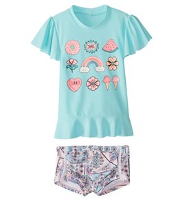 Seafolly Girls Moroccan Paisley Rashie Set