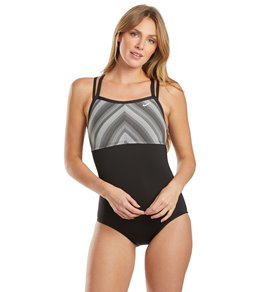 nike zip front one piece swimsuit