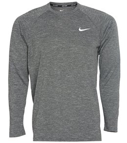 nike men's heather long sleeve hydro rash guard