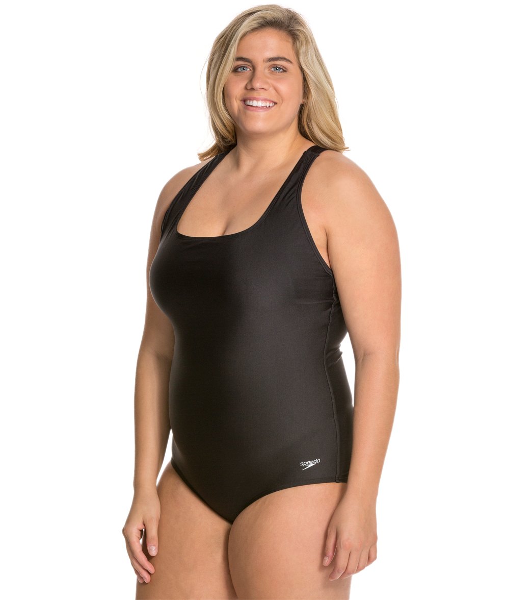 speedo moderate ultraback plus size one piece at swimoutlet com plus size speedo