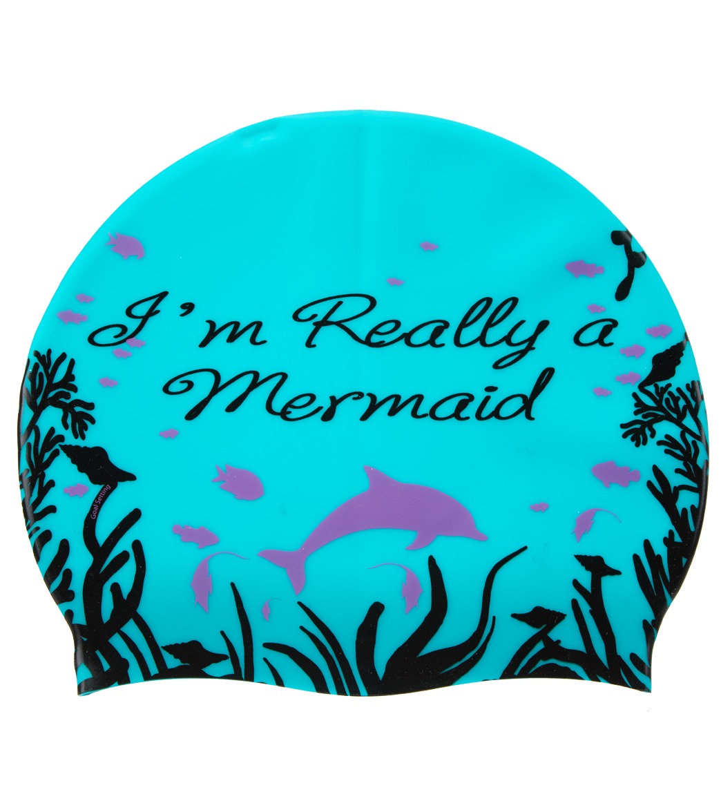 Image result for im really a mermaid swim cap