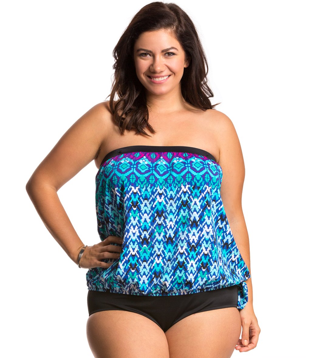 cheap plus size swim tops
