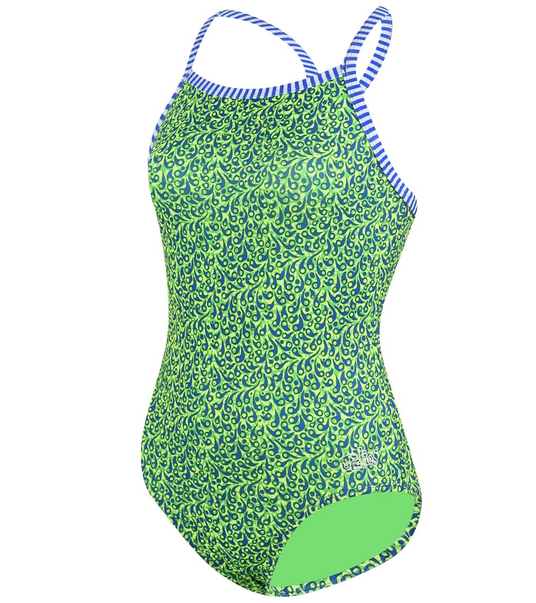 dolfin uglies girls pom pom one piece swimsuit at swimoutlet com dolfin swimsuit size chart